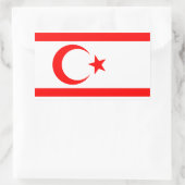 Sticker Rectangulaire République turque de Chypre-Nord (Sac)