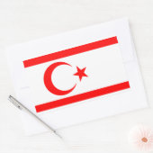 Sticker Rectangulaire République turque de Chypre-Nord (Enveloppe)