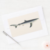 Sticker Rectangulaire Requin bleu vintage, Vie marine aquatique (Enveloppe)