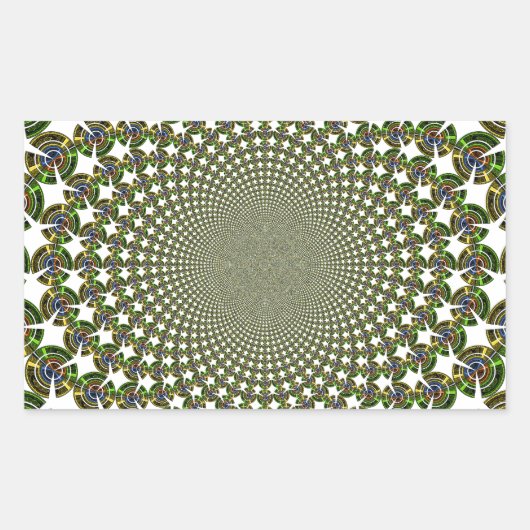 Sticker Rectangulaire Requins traditionnels sans fil (Devant)