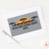 Sticker Rectangulaire Réserve nationale de Massai Mara Kenya (Enveloppe)