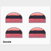 Sticker Rectangulaire Réservoir Chatfield Colorado Red Sunrise (Feuille)