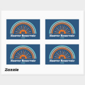 Sticker Rectangulaire Réservoir Hoover Ohio Arc-en-ciel (Feuille)
