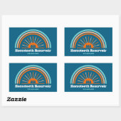 Sticker Rectangulaire Réservoir Horsetooth Colorado Rainbow (Feuille)