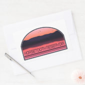 Sticker Rectangulaire Réservoir Horsetooth Colorado Red Sunrise (Enveloppe)