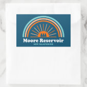 Sticker Rectangulaire Réservoir Moore New Hampshire Rainbow (Sac)