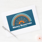 Sticker Rectangulaire Réservoir Moore New Hampshire Rainbow (Enveloppe)