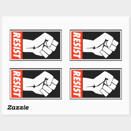 Sticker Rectangulaire résister (Feuille)