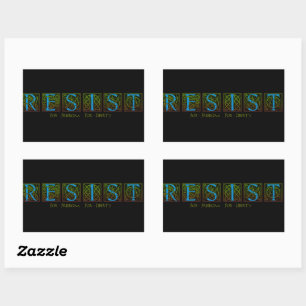 Sticker Rectangulaire Résister