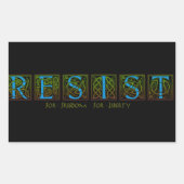 Sticker Rectangulaire Résister (Devant)