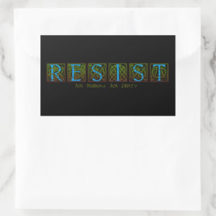 Sticker Rectangulaire Résister