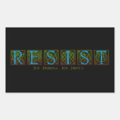 Sticker Rectangulaire Résister (Devant)