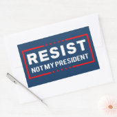 Sticker Rectangulaire Résister à Trump et non à mon président (Enveloppe)