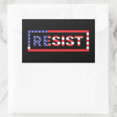Sticker Rectangulaire RÉSISTER | Drapeau des États-Unis (Sac)