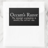 Sticker Rectangulaire Résoudre le problème scientifique de l'Occam (Sac)