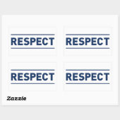 Sticker Rectangulaire Respect (Feuille)