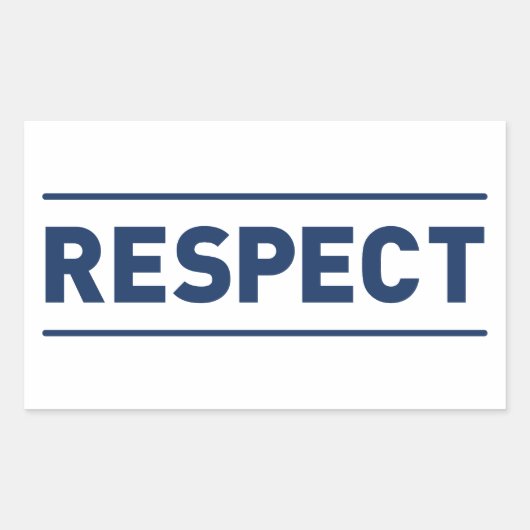 Sticker Rectangulaire Respect (Devant)