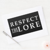 Sticker Rectangulaire Respectez le Lore (Enveloppe)