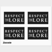 Sticker Rectangulaire Respectez le Lore (Feuille)