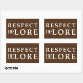 Sticker Rectangulaire Respectez le Lore (Feuille)