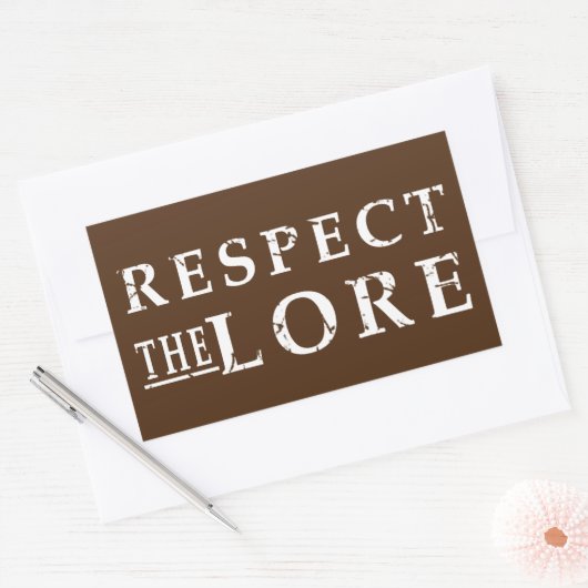 Sticker Rectangulaire Respectez le Lore (Enveloppe)