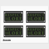 Sticker Rectangulaire Respectez le Lore (Feuille)