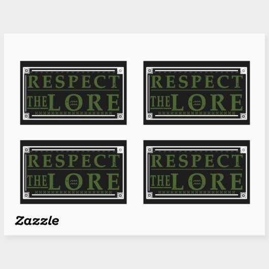 Sticker Rectangulaire Respectez le Lore (Feuille)