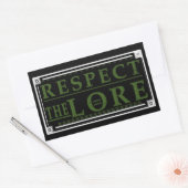 Sticker Rectangulaire Respectez le Lore (Enveloppe)