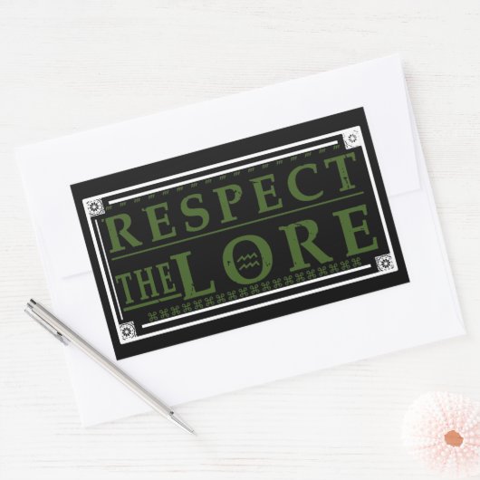 Sticker Rectangulaire Respectez le Lore (Enveloppe)