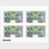 STICKER RECTANGULAIRE RESTAURANT FINE TURQUIE, GRÂCE À L'HUMOUR OISEAU (Feuille)