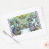 STICKER RECTANGULAIRE RESTAURANT FINE TURQUIE, GRÂCE À L'HUMOUR OISEAU (Enveloppe)