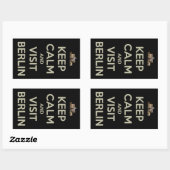Sticker Rectangulaire rester calme visite berlin (Feuille)