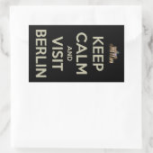 Sticker Rectangulaire rester calme visite berlin (Sac)