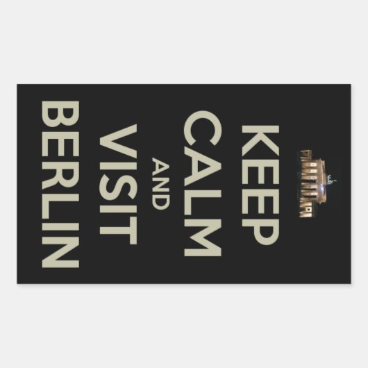 Sticker Rectangulaire rester calme visite berlin (Devant)
