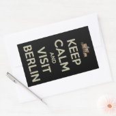 Sticker Rectangulaire rester calme visite berlin (Enveloppe)