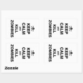 Sticker Rectangulaire Restez calme (Feuille)