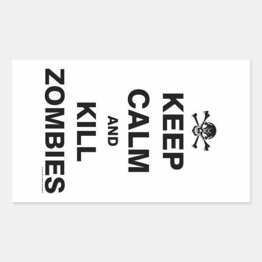 Sticker Rectangulaire Restez calme (Devant)
