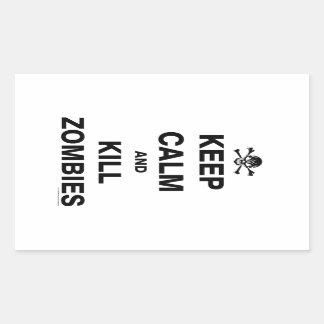 Sticker Rectangulaire Restez calme