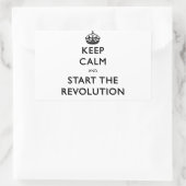 Sticker Rectangulaire Restez Calme Et Commencez La Révolution (Sac)