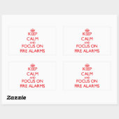 Sticker Rectangulaire Restez calme et concentrez-vous sur les alarmes in (Feuille)