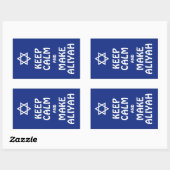 Sticker Rectangulaire Restez Calme Et Faites De L'Aliyah (Feuille)
