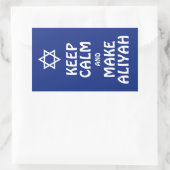 Sticker Rectangulaire Restez Calme Et Faites De L'Aliyah (Sac)