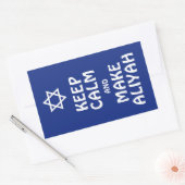 Sticker Rectangulaire Restez Calme Et Faites De L'Aliyah (Enveloppe)