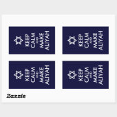 Sticker Rectangulaire Restez Calme Et Faites De L'Aliyah (Feuille)