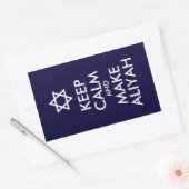 Sticker Rectangulaire Restez Calme Et Faites De L'Aliyah (Enveloppe)