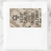 Sticker Rectangulaire Restez Calme Et Faites De L'Aliyah - Désert (Sac)