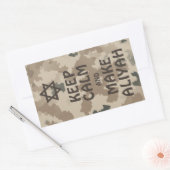 Sticker Rectangulaire Restez Calme Et Faites De L'Aliyah - Désert (Enveloppe)