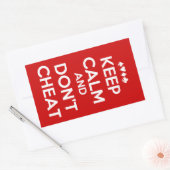 Sticker Rectangulaire Restez calme et ne trichez pas (Enveloppe)