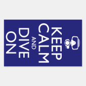 Sticker Rectangulaire Restez calme et plongez (Devant)