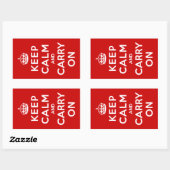 Sticker Rectangulaire Restez calme et poursuivez (Feuille)